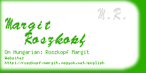 margit roszkopf business card